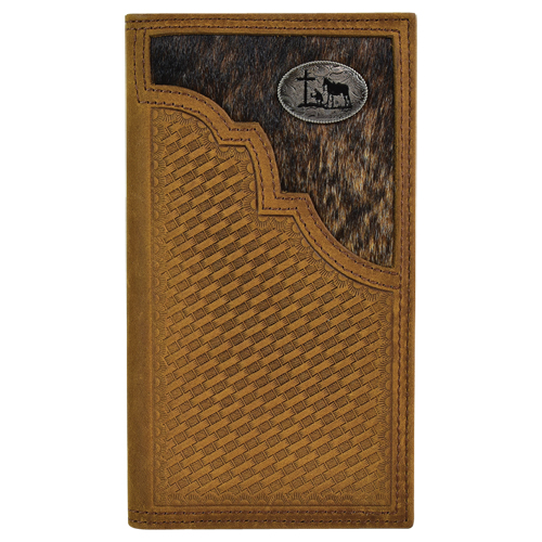 [2030767W7] JUSTIN MEN'S RODEO WALLET HAIR ON