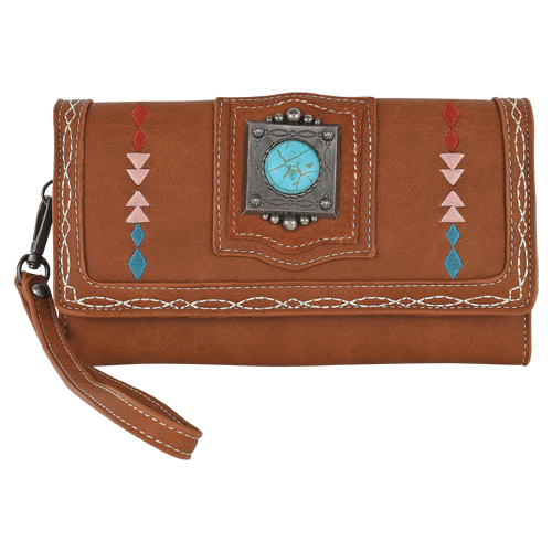 [23192805W] CATCHFLY CLUTCH WALLET MULTI-COLOR EMBROIDERY