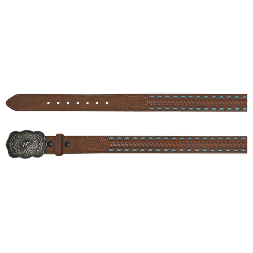 [23219BE1] ARENA ACE BOYS BELT BASKET WEAVE W/BUCKSTITCH