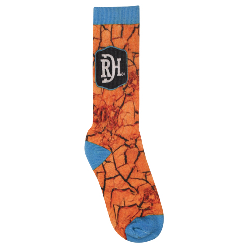 [222293RDT] RED DIRT HAT CO CREW CUT SOCK CRACKED RED DIRT BED