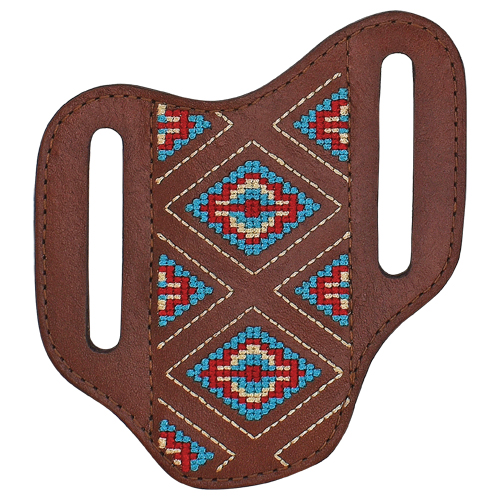 [23225882K6] RED DIRT HAT CO KNIFE SHEATH W/AZTEC NEEDLEPOINT