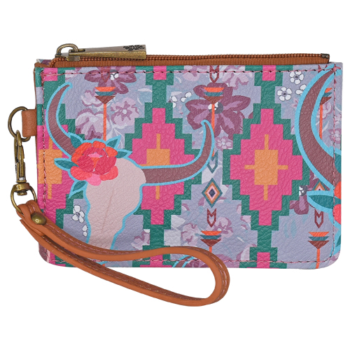 [23197625WPNK] CATCHFLY MINI CARD WALLET COW SKULL