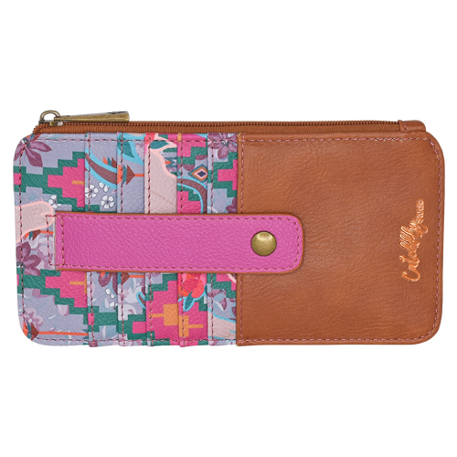 [23197502WPNK] CATCHFLY CARD ORGANIZER COW SKULL