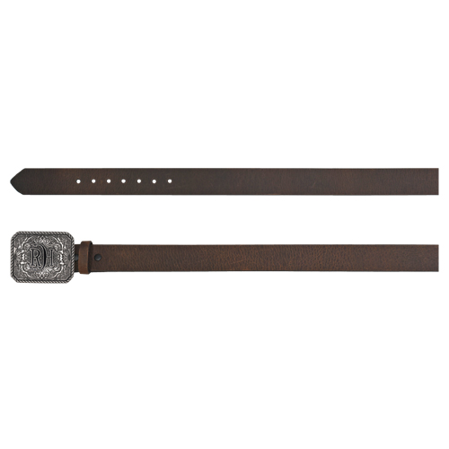 [23144BE1] RED DIRT HAT COMPANY BOYS BELT BROWN OILED LEATHER W/LOGO BUCKLE
