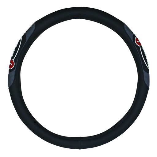 [23706A130HGRY] JUSTIN TRUCK STEERING WHEEL COVER BLACK WITH PIN DOT PERFORATION 15.5"