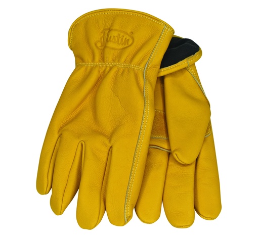 [23232922G] JUSTIN LEATHER GLOVES W/ FLEECE LINING AND REINFORCED SPLIT COWHIDE