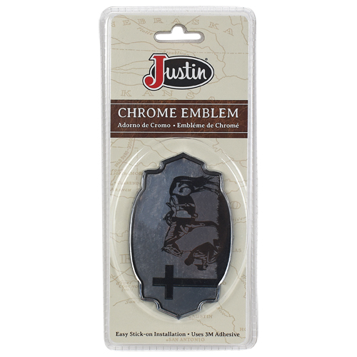 [24701001] JUSTIN PRAYING COWBOY EMBLEM/ABS W/3M ADHESIVE BACK