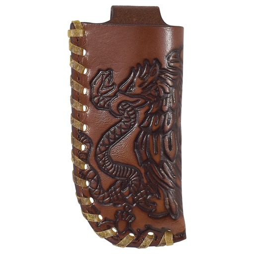 [24152537K7] JUSTIN MENS GENUINE LEATHER KNIFE SHEATH BRN LEATHER TENOCHITLAN