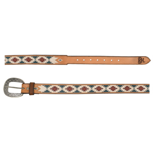 [24171BE3] RED DIRT HAT CO LADIES BELT TAN W/PRINTED DESIGN