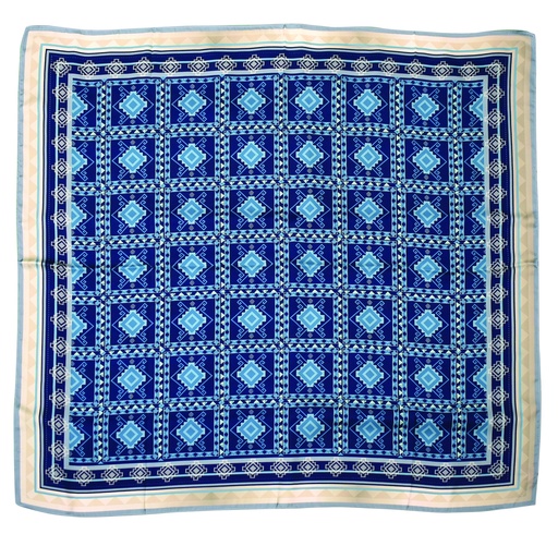[2422180037] CATCHFLY WILD RAG BLUE GEOMETRIC PRINT 