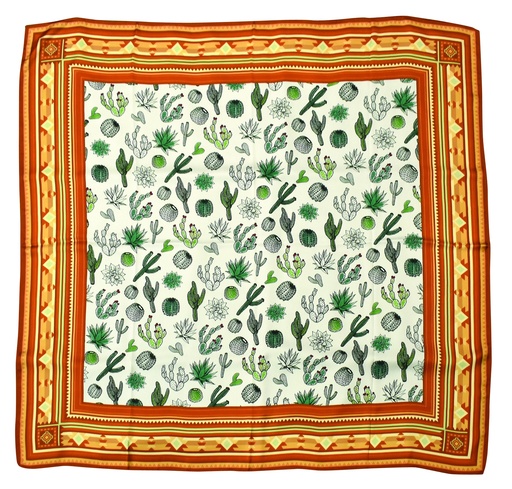 [2422180038] CATCHFLY WILD RAG WATERCOLOR CACTUSES PRINT 