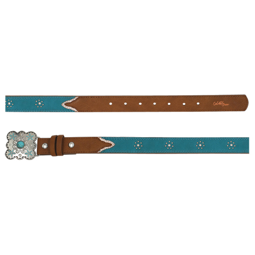 [2421660254] CATCHFLY GIRLS BELT TURQUOISE W/STUDS