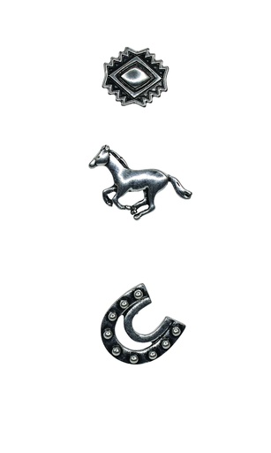 [2422021225] JUSTIN HAT PIN 3 PACK GALLOPING MARE