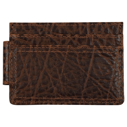 [2512396626] JUSTIN MENS GENUINE LEATHER SLIM CARD WALLET TAN TEXTURED LEATHER