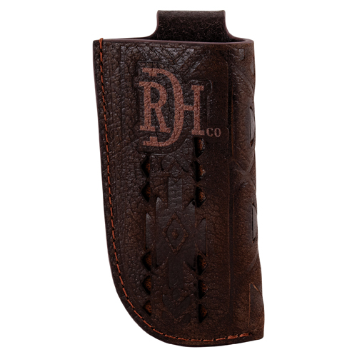 [2510135377] RED DIRT HAT CO KNIFE SHEATH TAN AZTEC INLAY