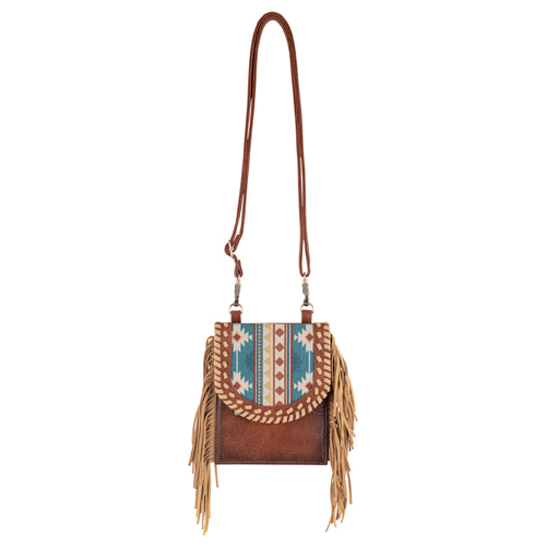 [2510469543] RED DIRT HAT CO LADIES SADDLE POUCH TAN W/ DESIGN