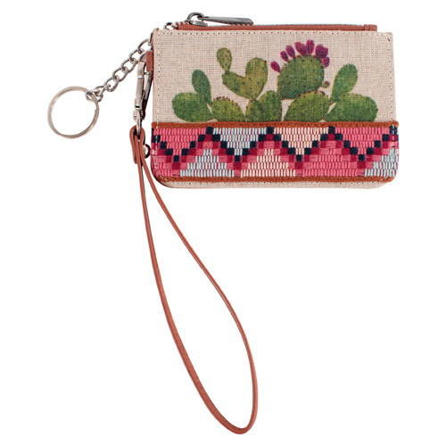 [2510116254] CATCHFLY LADIES MINI CARD WALLET PRICKLY PEAR CACTUS