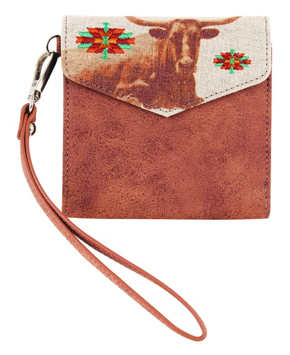 [2510116266] CATCHFLY LADIES MINI WALLET LONGHORN