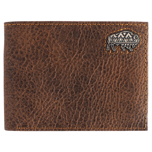 [2520638813] RED DIRT HAT CO BIFOLD WALLET W/BISON CONCHO