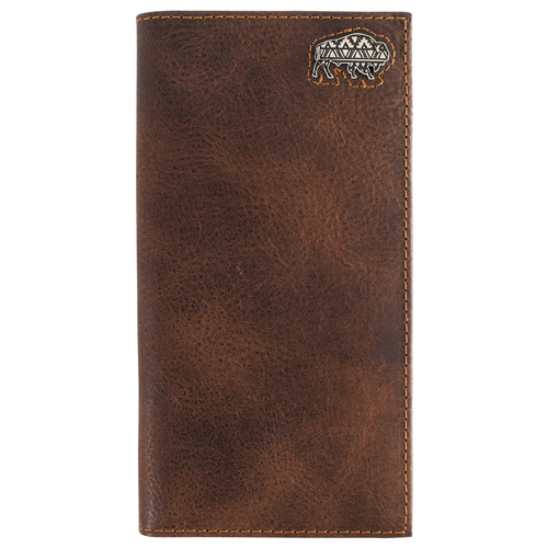 [2520638763] RED DIRT HAT CO MENS RODEO WALLET W/BISON CONCHO