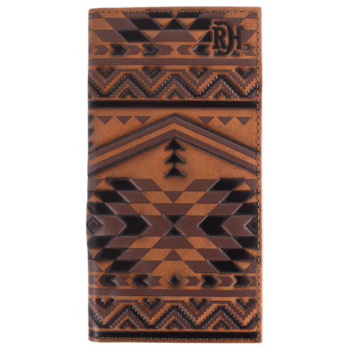 [2520638764] RED DIRT HAT CO MENS RODEO WALLET BROWN SOUTHWESTERN DESIGN