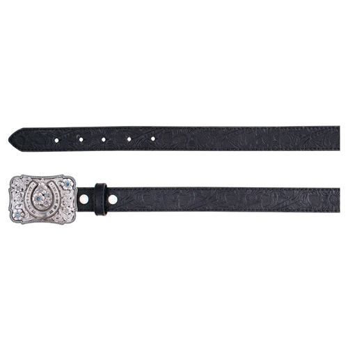 [2521110250] CATCHFLY GIRLS BELT BLACK TOOLED BELT