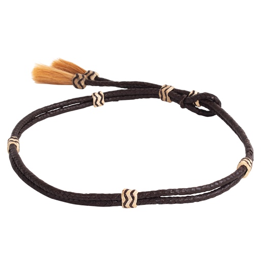 [2521351632] RED DIRT HAT CO GENUINE LEATHER HAT BAND BROWN BRAIDED