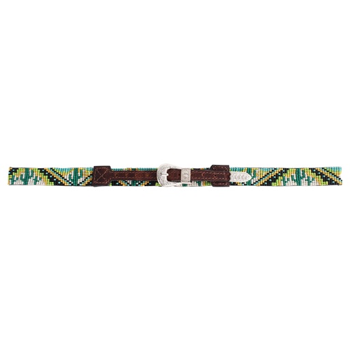 [2521461631] RED DIRT HAT CO BEADED HAT BAND W/CACTUS AND BUCKLE