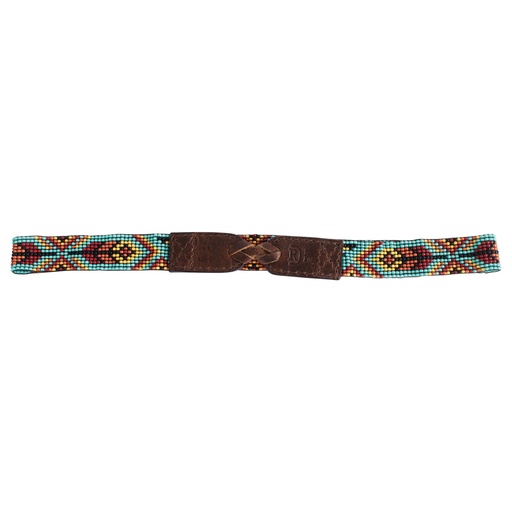 [2521311623] RED DIRT HAT CO ELASTIC BEADED HAT BAND TURQUOISE FIREBIRD
