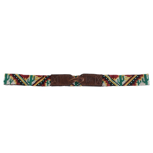 [2521311626] RED DIRT HAT CO ELASTIC BEADED HAT BAND BROWN CACTUS