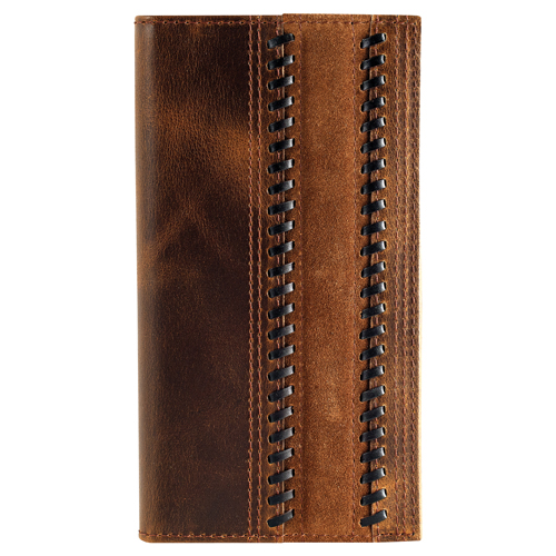 [2520575661] JUSTIN MENS GENUINE LEATHER RODEO WALLET SUEDE TRAPUNTO