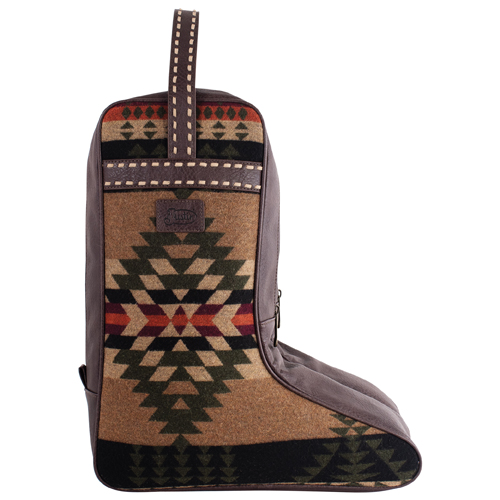 [2520775472] JUSTIN BOOT BAG BROWN AND MULTICOLORED AZTEC