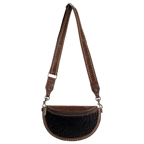 [2520841323] JUSTIN LADIES SLING POUCH BRINDLE HAIR ON