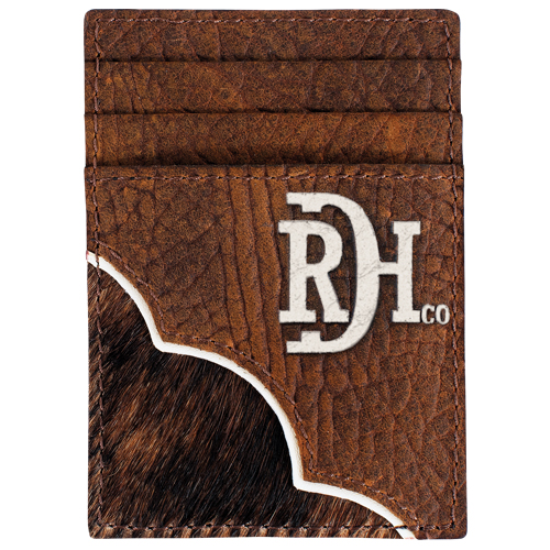 [2521448752] RED DIRT HAT CO CARD CASE W/MAGNET CLIP YOKE WITH HAIR ON