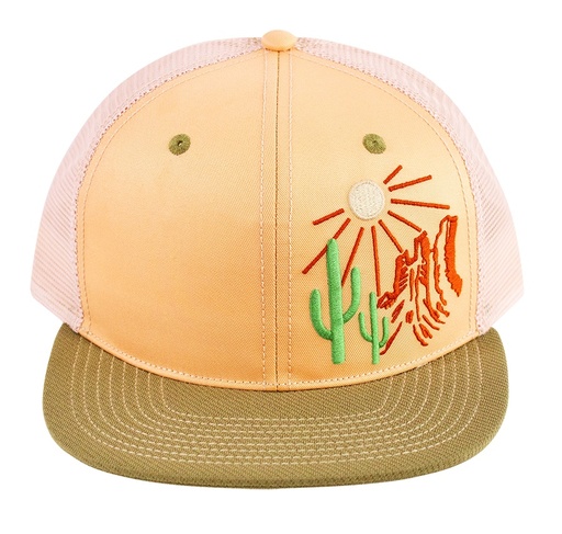 [2520721723] CATCHFLY LADIES FLAT BILL CAP DESERT SUN EMBROIDERY