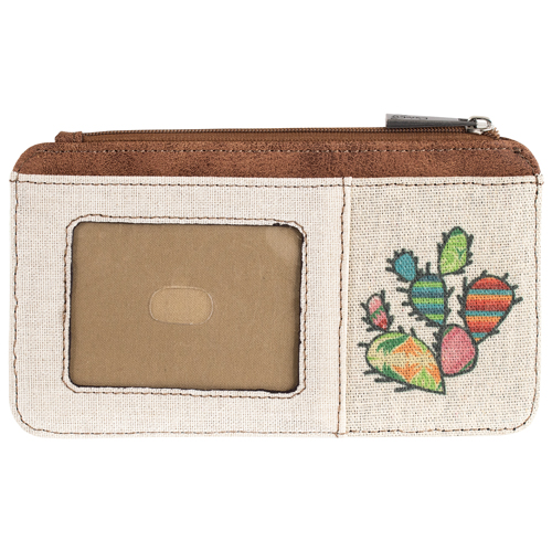 [2611695024] CATCHFLY LADIES CARD ORGANIZER CANVAS PATCHWORK CACTUS