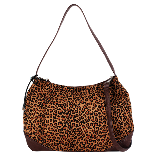 [2611218281] JUSTIN LADIES SHOULDER BAG LEOPARD PRINT WITH BOW