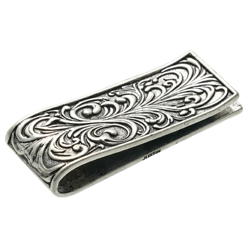 [2621917453] JUSTIN MENS MONEY CLIP TOOLED DESIGN