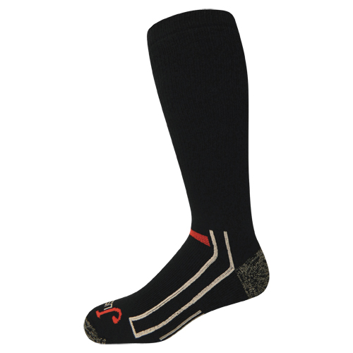 [9509G044402] JUSTIN FULL CUSHION OVER THE CALF SOCK, 2 PK BLACK, SIZE MEDIUM