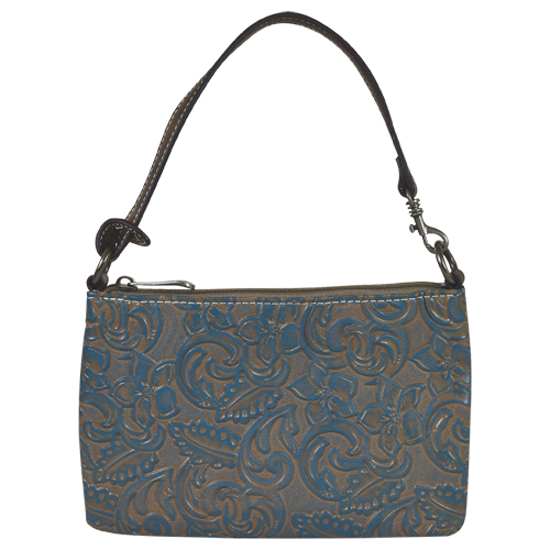 [2149687BRN] JUSTIN SHOULDER PURSE TURQ WASH