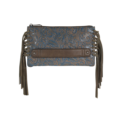 [2176790BLU] JUSTIN CLUTCH WASHED TURQUOISE