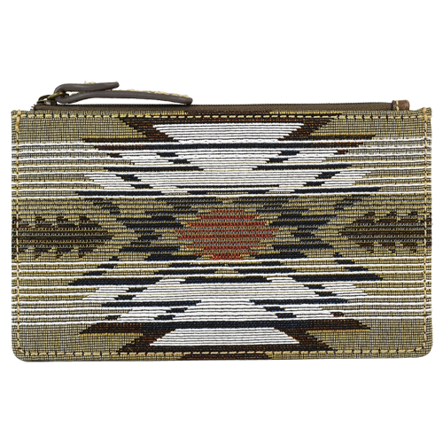 [22087735W] TONY LAMA WALLET NEUTRAL AZTEC JACQUARD