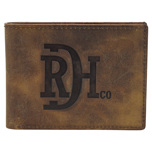 [22228881W3] RED DIRT HAT CO MENS BIFOLD WALLET DISTRESSED FINISH