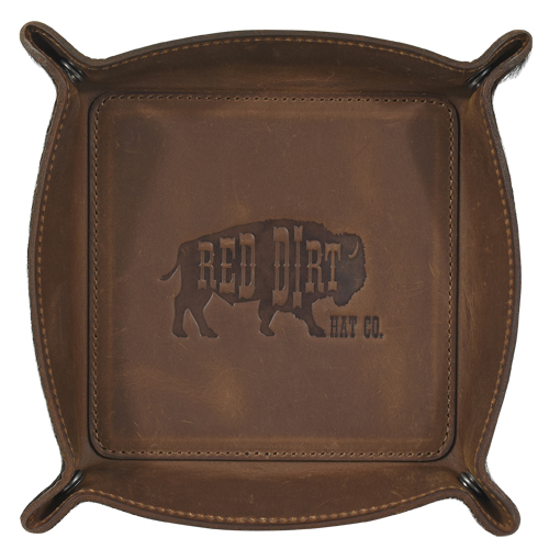 [22228883W5] RED DIRT HAT CO FOLDING VALET TRAY NATURAL BRINDLE