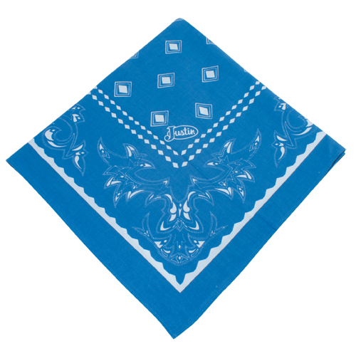 [1836702] JUSTIN BANDANA DENIM BLUE 1 DOZ LG