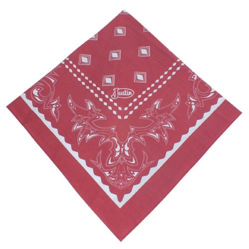 [1836551] JUSTIN BANDANA RED 1 DOZ SM