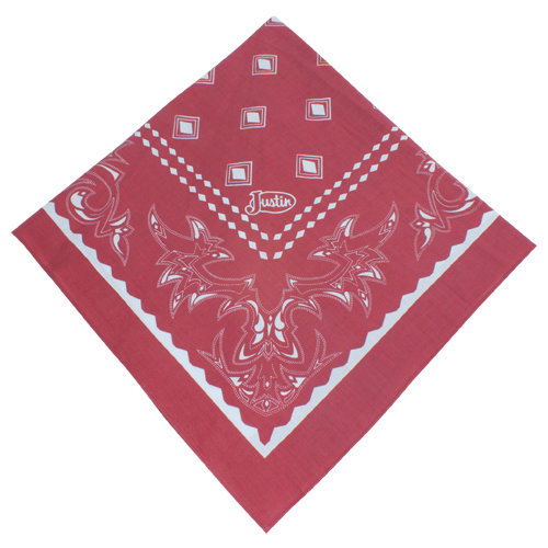 [1836701] JUSTIN BANDANA RED 1 DOZ LG