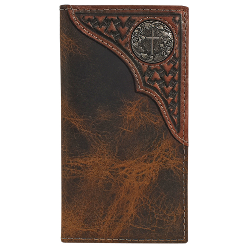 [23093481W5] JUSTIN MENS JUNIOR RODEO WALLET TOOLE YOKE W/CONCHO
