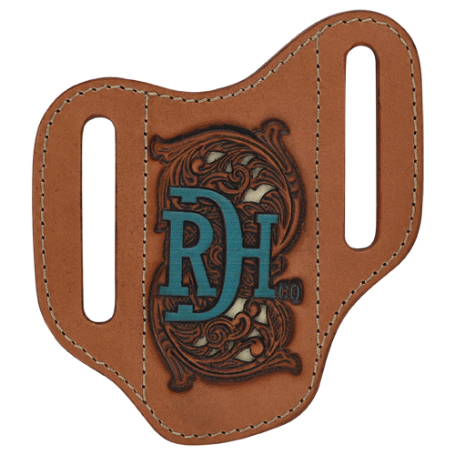 [23111882K3] RED DIRT HAT CO PANCAKE KNIFE SHEATH TOOLED W/IVORY UNDERLAY