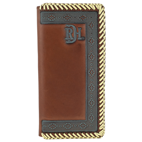[23111876W4] RED DIRT HAT CO RODEO WALLET TURQUOISE WASHED EDGE PATTERN